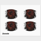 Sticker Ovale Veuve noire (conception de signature) (Feuille)