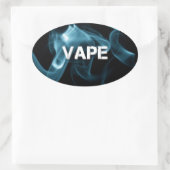 Sticker Ovale Viande de fumée Turquoise (Sac)