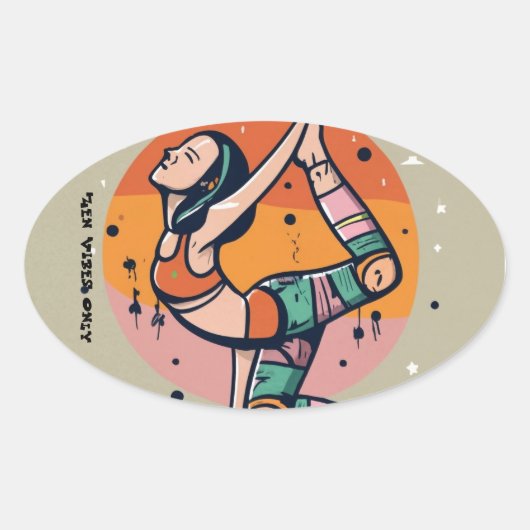 Sticker Ovale Vibes Soul Warrior (Devant)