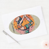Sticker Ovale Vibes Soul Warrior (Enveloppe)