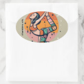 Sticker Ovale Vibes Soul Warrior (Sac)