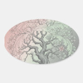 Sticker Ovale Vibrant Spring Tree Custom - Blossoming Floral (Devant)