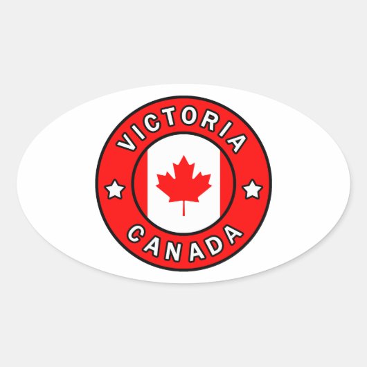 Sticker Ovale Victoria Canada (Devant)