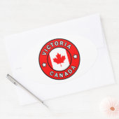 Sticker Ovale Victoria Canada (Enveloppe)
