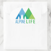 Sticker Ovale Vie alpine (Sac)