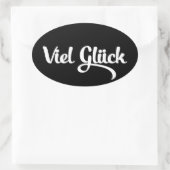 Sticker Ovale Viel Glück | Bonne chance Langue Allemande (Sac)