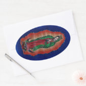 Sticker Ovale Vierge de Guadalupe (Enveloppe)