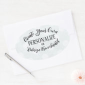 Sticker Ovale Vierge personnalisable - Créez votre propre (Enveloppe)