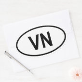 Sticker Ovale Vietnam "VN" (Enveloppe)