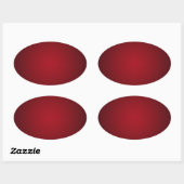Sticker Ovale Vignette Grainy rouge-noir (Feuille)