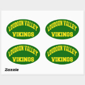 Sticker Ovale Vikings de la vallée de Loudoun (Feuille)