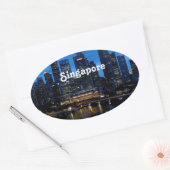 Sticker Ovale Ville de Singapour (Enveloppe)