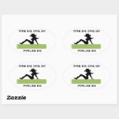 Sticker Ovale Vin, Din & Pipeline (Feuille)