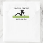 Sticker Ovale Vin, Din & Pipeline (Sac)
