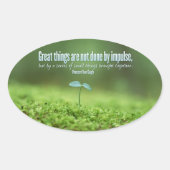 Sticker Ovale Vincent van Gogh Citation Inspirationnelle Les gra (Devant)