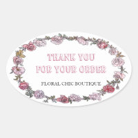 Vintage couronne fleurie Merci d'affaires personna