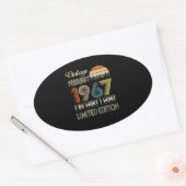 Sticker Ovale Vintage Février 1967 (Enveloppe)
