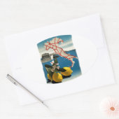 Sticker Ovale Vintage Italie (Enveloppe)