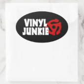 Sticker Ovale Vinyl Junkie (Sac)