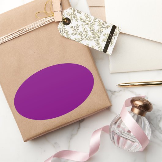 Sticker Ovale Violet (Cadeaux)