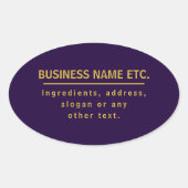 Sticker Ovale Violet et Or Multi-Usage (Devant)