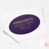 Sticker Ovale Violet et Or Multi-Usage (Enveloppe)