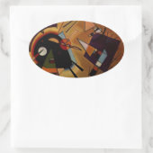 Sticker Ovale Violet noir Kandinsky (Sac)