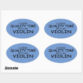 Sticker ovale Violon Temps Qualité (Feuille)