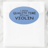 Sticker ovale Violon Temps Qualité (Sac)
