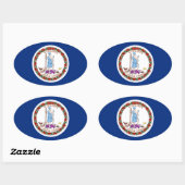 Sticker Ovale Virginie (Feuille)