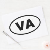 Sticker Ovale Virginie VA (Enveloppe)