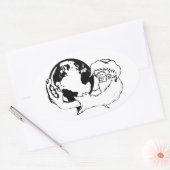 Sticker Ovale vision du singe (Enveloppe)