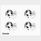 Sticker Ovale vision du singe (Feuille)