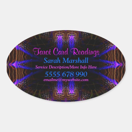 Sticker Ovale Visions magiques Promotion d'entreprise Autocollan (Devant)