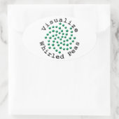 Sticker Ovale Visualiser les pois tourbés 2 (Sac)