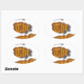 Sticker Ovale Vive Le Roi Nice Design transparent (Feuille)
