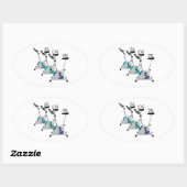 Sticker Ovale Vivez la spirale d'amour (Feuille)