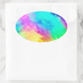 Sticker Ovale Vivid Rainbow Fluffy Fur Texture-75201 (Sac)