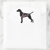 Sticker Ovale Vizsla Love (Sac)