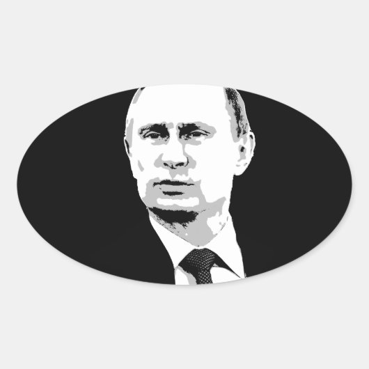 Sticker Ovale Vladimir Poutine (Devant)
