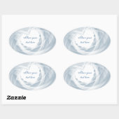 Sticker Ovale Voile de naissance (Feuille)