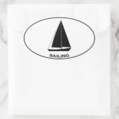 Sticker Ovale Voilier Sailboat Logo Oval (Sac)