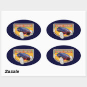 Sticker Ovale Voiture Dessous de verre Speedometer (Feuille)