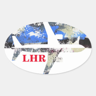 Sticker Ovale Vol Abstrait par Michael Moffa