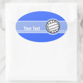 Sticker Ovale Volley-ball ; Bleu (Sac)