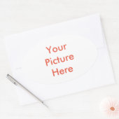 Sticker Ovale Votre image personnalisée (Enveloppe)