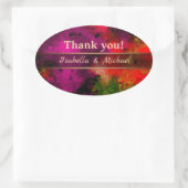 Sticker Ovale Votre nom, personnalisation, initiales, abstrait (Sac)