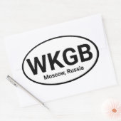 Sticker Ovale Votre station radio préférée (Enveloppe)