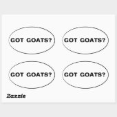 Sticker Ovale Vous avez des chèvres ? Texte (Feuille)