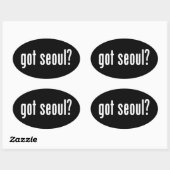 Sticker Ovale vous avez seoul ? (Feuille)